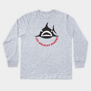 Defunct Los Angeles Sharks WHA Hockey 1973 Kids Long Sleeve T-Shirt